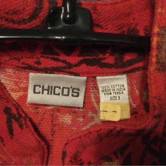 Vintage Chicos Red Vest, size L/XL - Picture 5 of 8